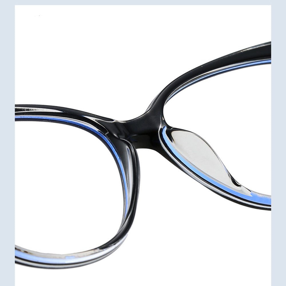 Techsuit Women's Computer Glasses F5018-C72, Anti-Blue Light, Black