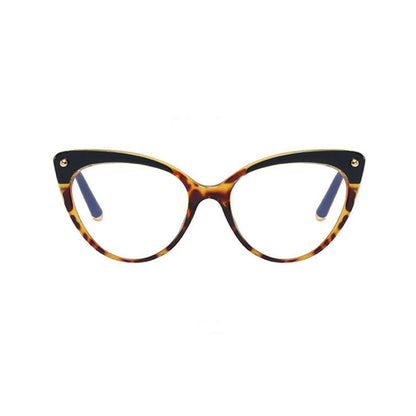 Techsuit Women's Computer Glasses F93308, Anti-Blue Light, Black and Gold