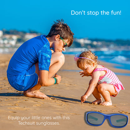 Techsuit 800-C28 Kids' Sports Sunglasses, Polarized, Light Blue