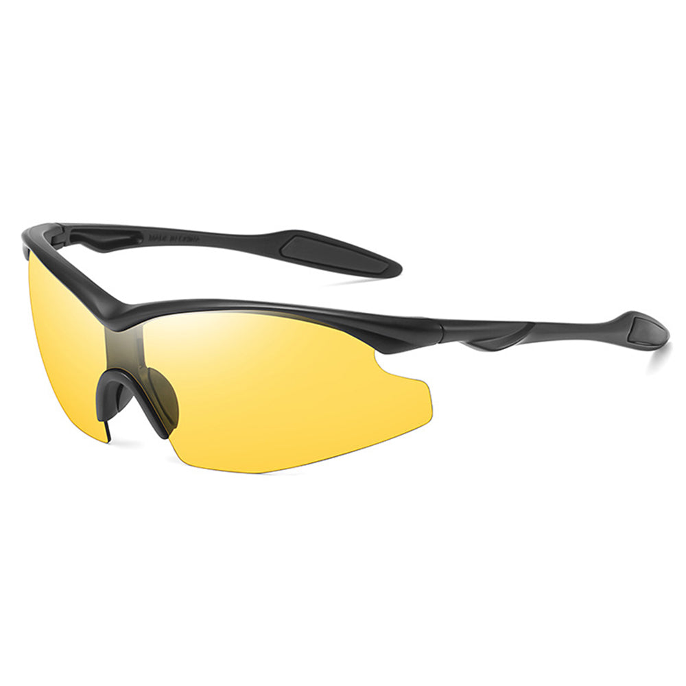 Unisex Techsuit 1806 Cycling Glasses, UV Protection, Black Yellow