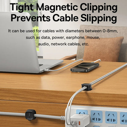 Baseus Lite Magnetic Cable Organizer, Set of 3 Pieces, Black B01331106111-00