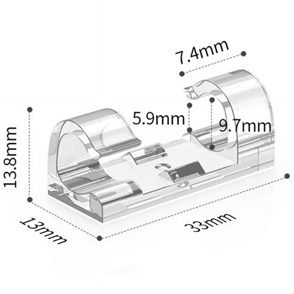 CableCreation CT1001 Cable Organizer, Set of 50, Transparent