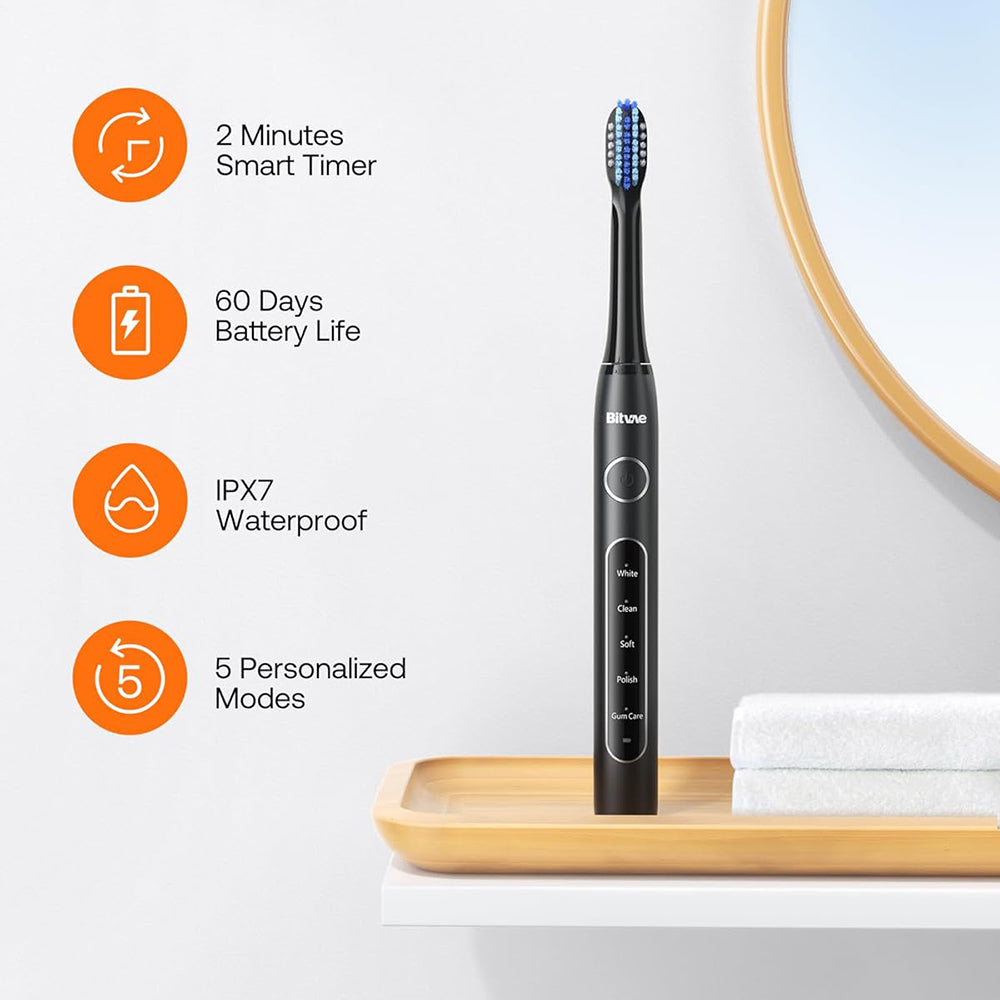 Bitvae D2 Electric Toothbrush, Black