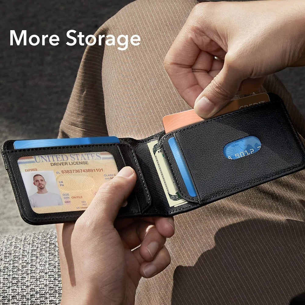 ESR Classic Geo Wallet with Find My function and RFID Protection, Black