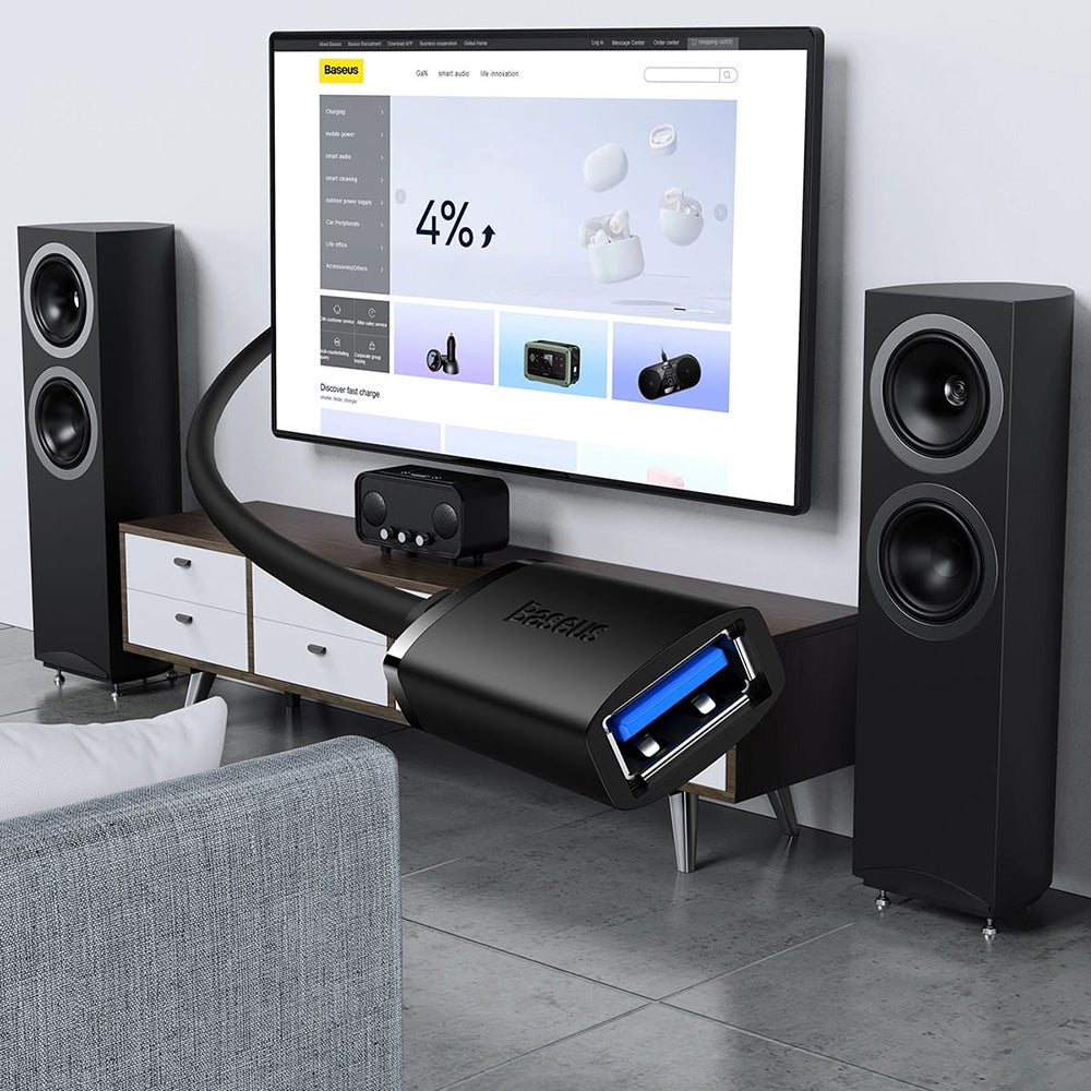 Baseus AirJoy USB 3.0 Extender, 3m, Black B00631103111-04