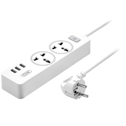 XO Design WL04 Extension Cord, 3 x Socket, White