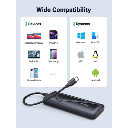 UGREEN CM578 Rack for M.2 NVMe SSD, Gray