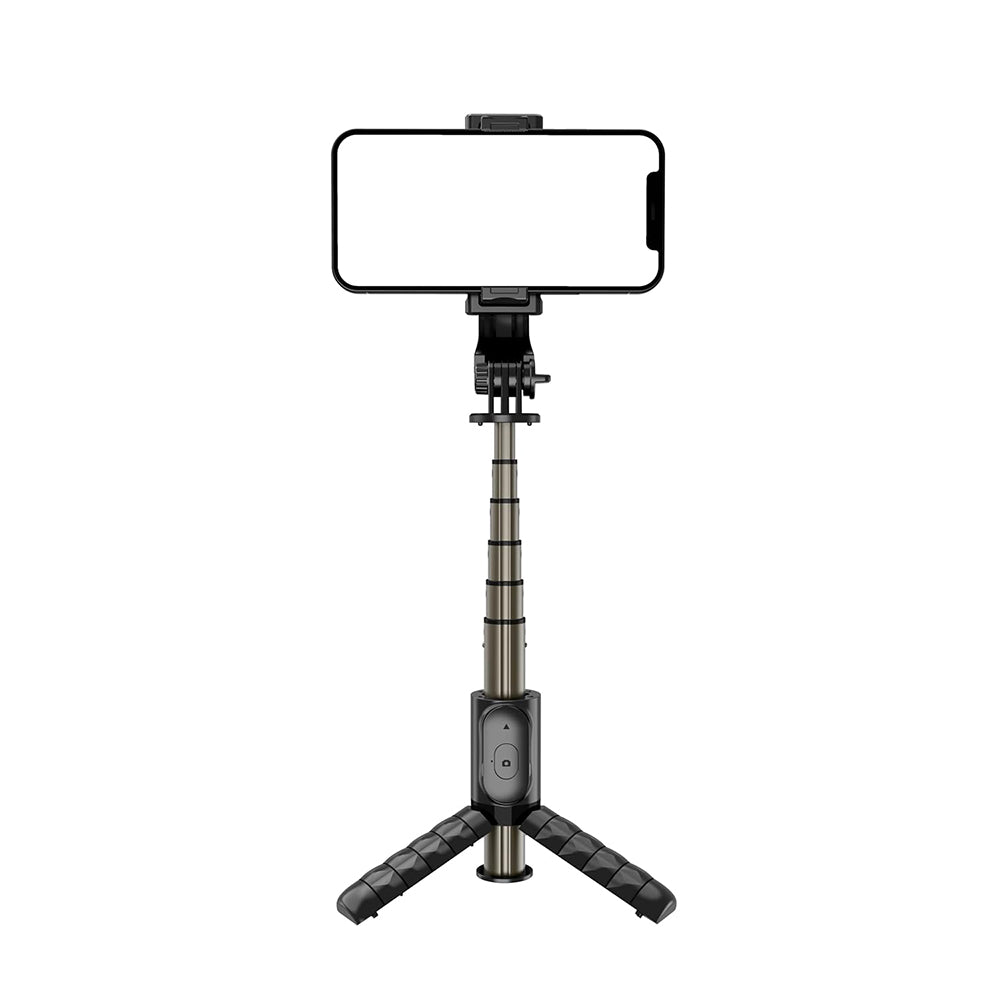 Selfie Stick Bluetooth Techsuit Q10, Universal, Black