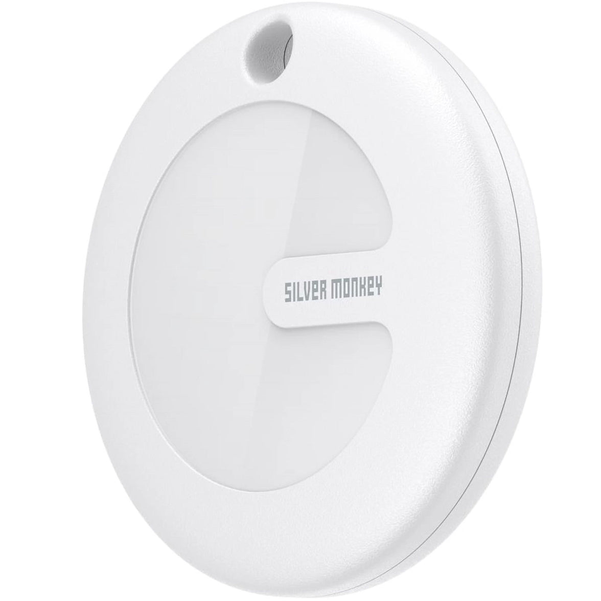 Silver Monkey Tag, White 