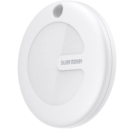 Silver Monkey Tag, White 