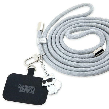 Karl Lagerfeld Choupette Phone Lanyard, Grey