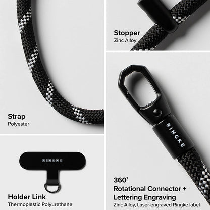 Ringke Link Flow P-Type Phone Lanyard, Pink