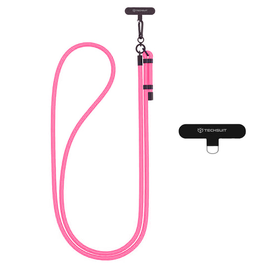 Techsuit Phone Lanyard RCS1-05, Dark Pink