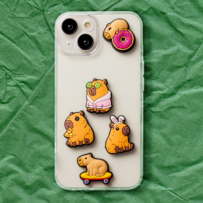 3D OEM Capybara Sticker for Phone / Tablet Case, Set of 5, Multicolor