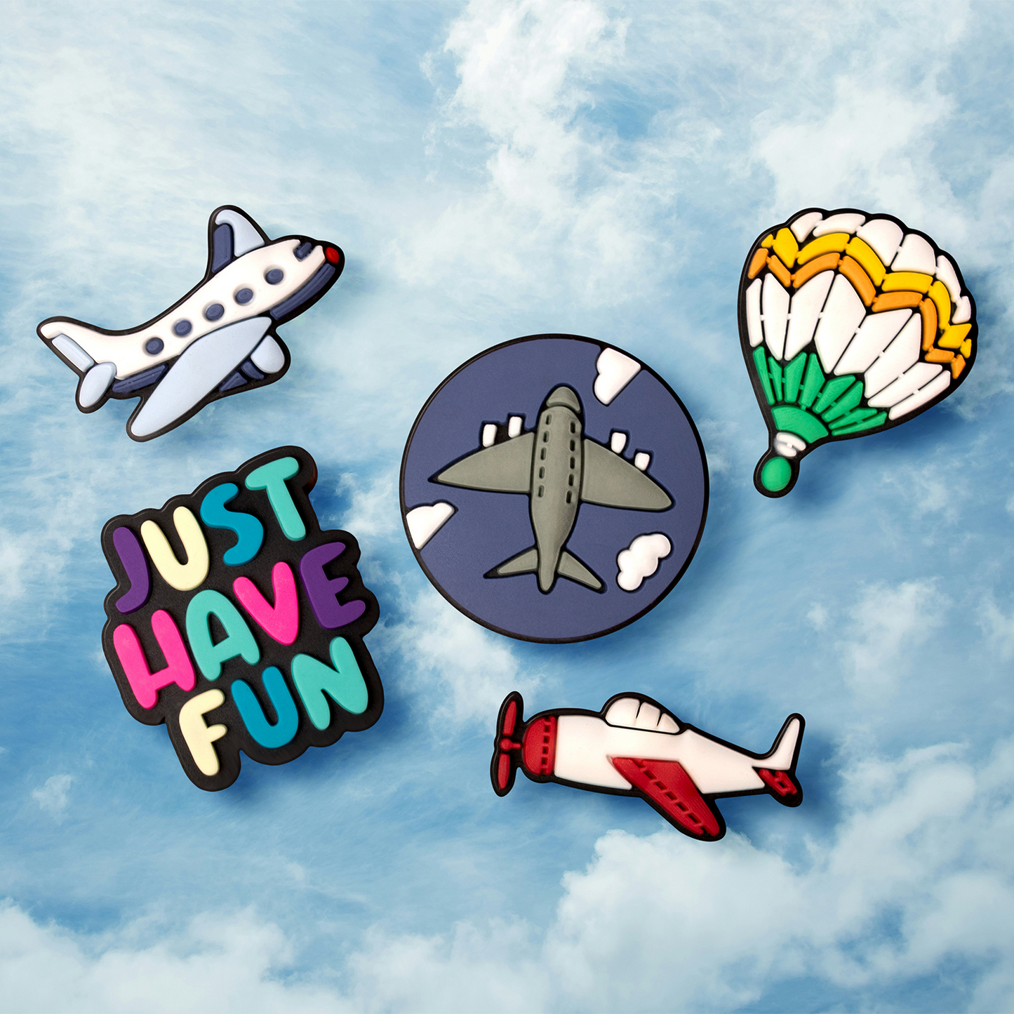 3D OEM Travel Sticker for Phone / Tablet Case, Set of 5, Multicolor