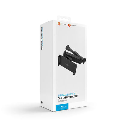 Fixed Tab Passenger 2 Headrest Car Holder, 7inch - 13inch, Black