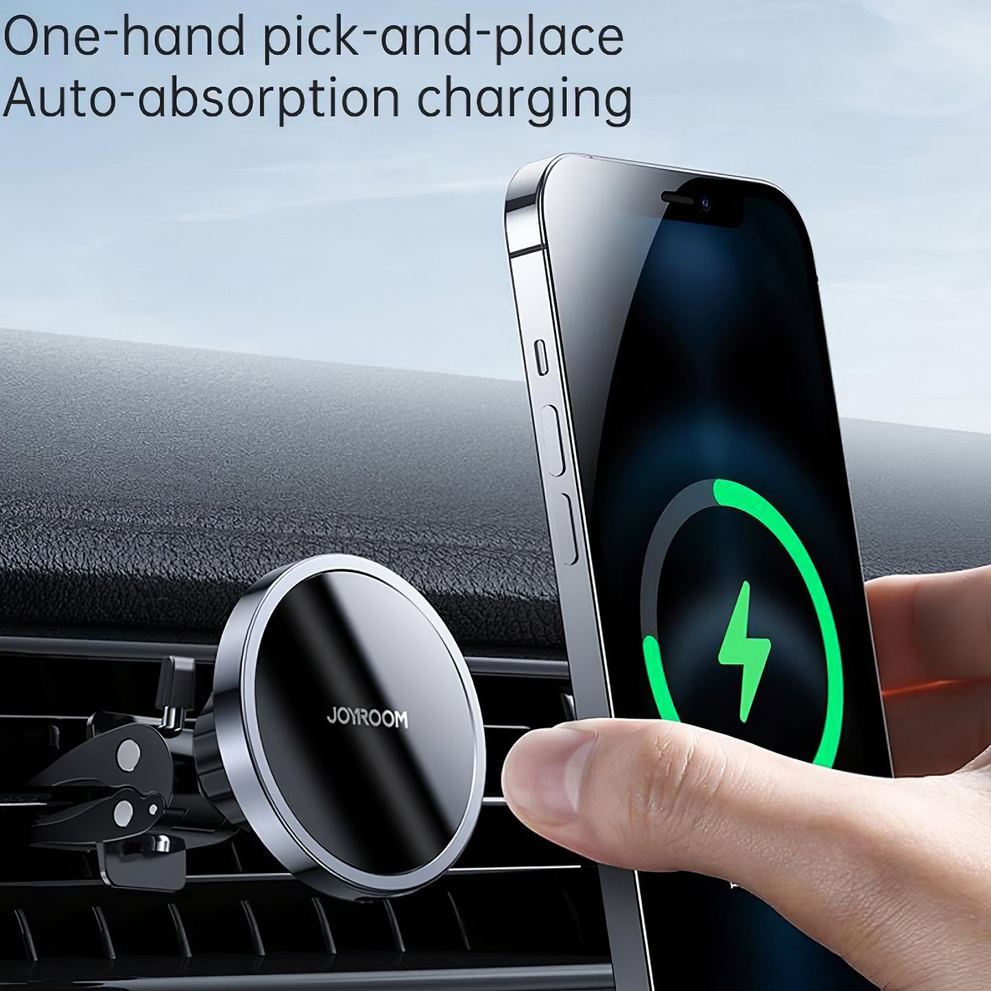 Joyroom JR-ZS240 Air Vent Wireless Car Charger, 15W, 1.67A, Black