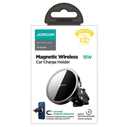 Joyroom JR-ZS240 Air Vent Wireless Car Charger, 15W, 1.67A, Black
