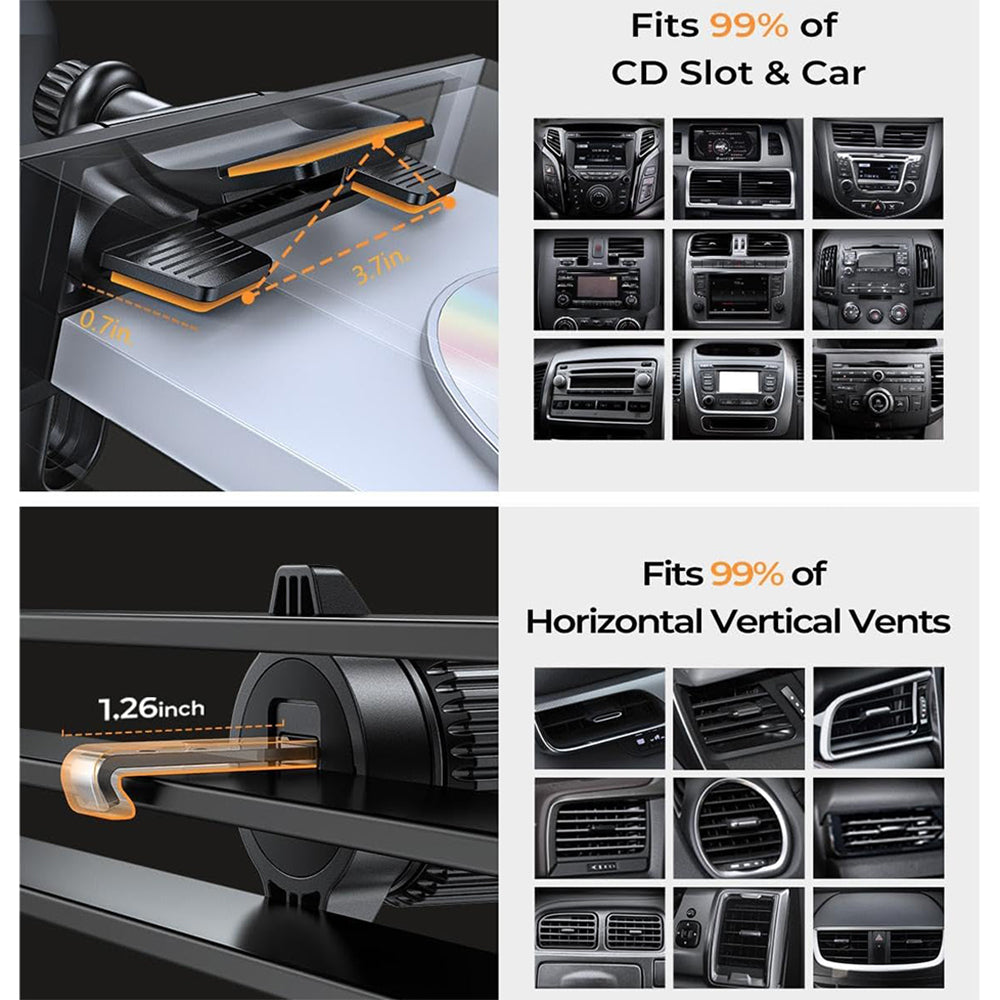 Lisen 2in1 Car Holder, 4.7inch - 7.2inch, Black YL0222040016