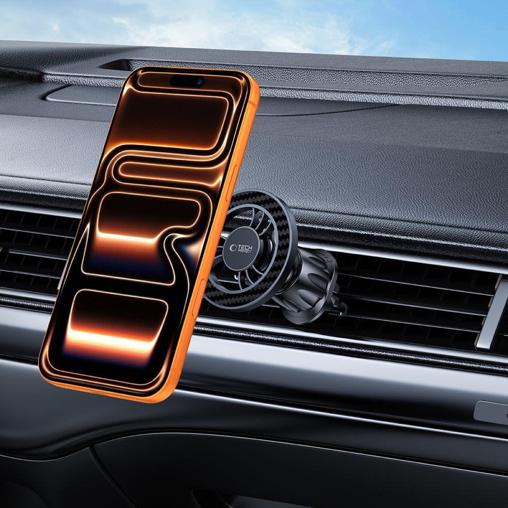 Tech-Protect N56 Carbon Vent Magnetic Car Holder, Universal, Black