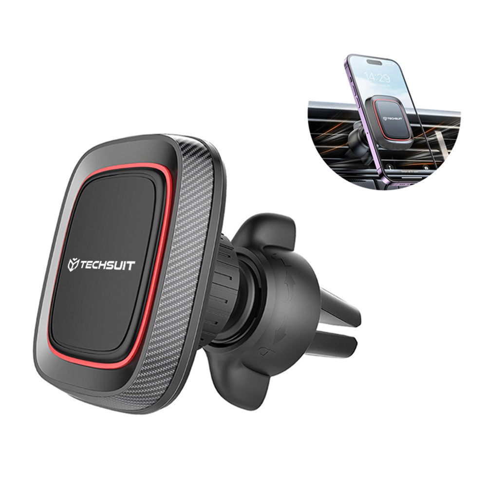 Techsuit S4 Magnetic Car Holder, Universal, Black Red