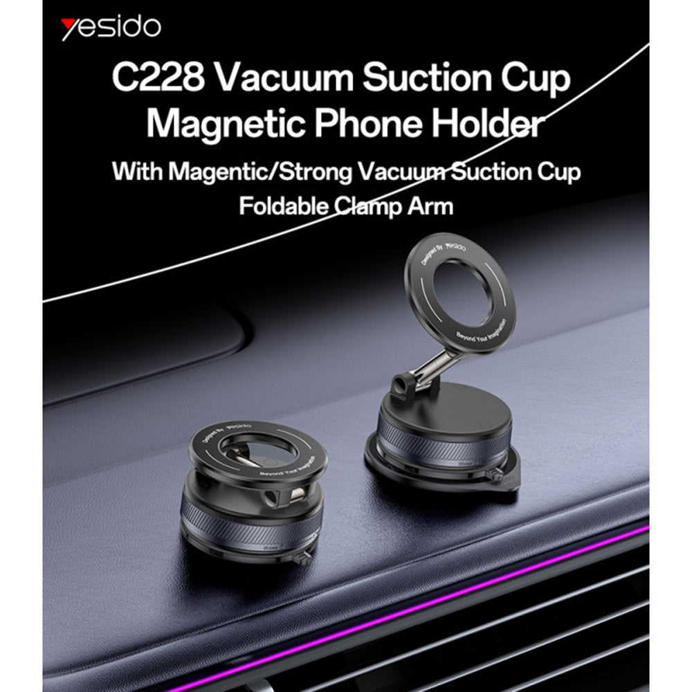 Yesido C228 Magnetic Car Holder, Universal, Black