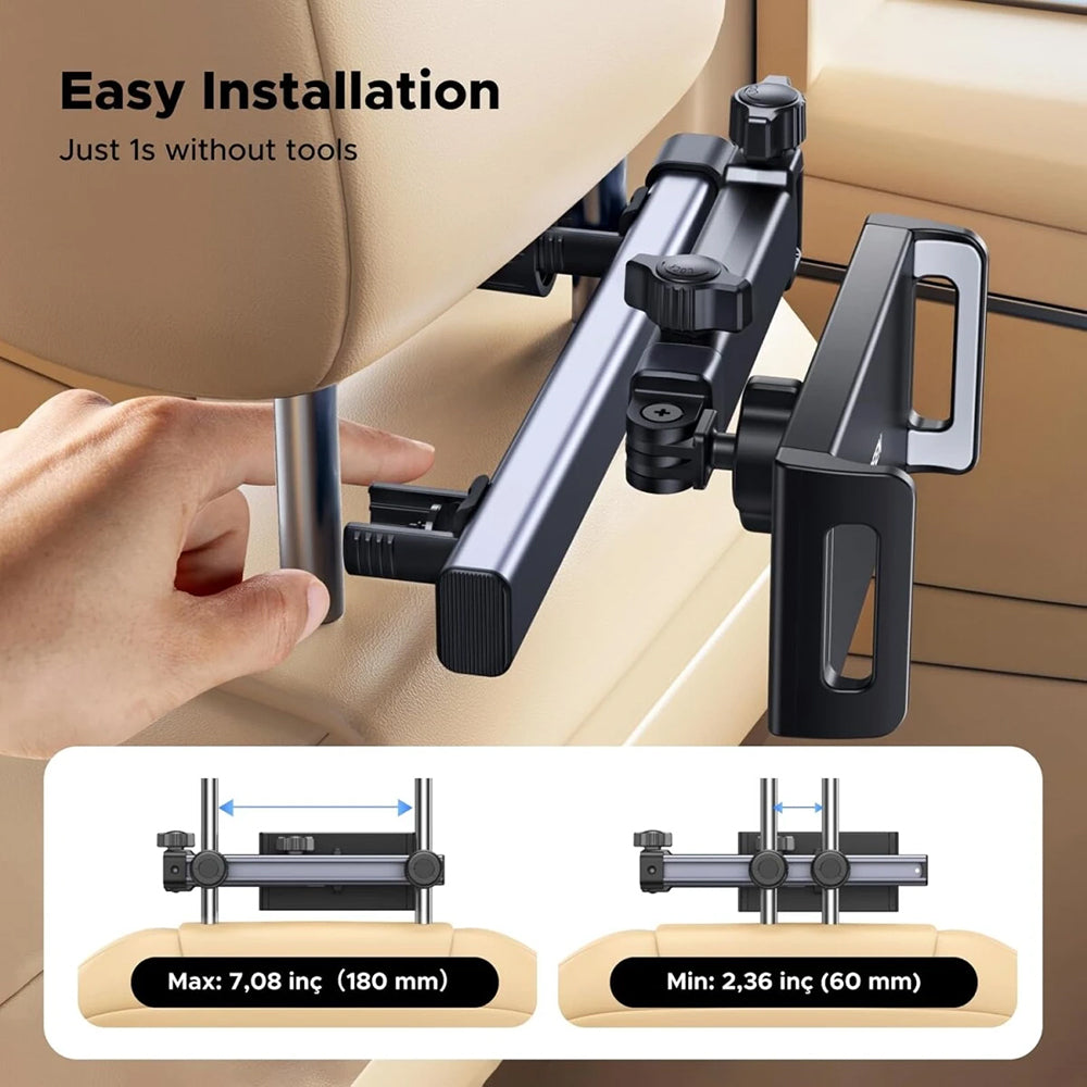 UGREEN LP904 Car Headrest Mount (55443), 4.7inch - 9.8inch, Black