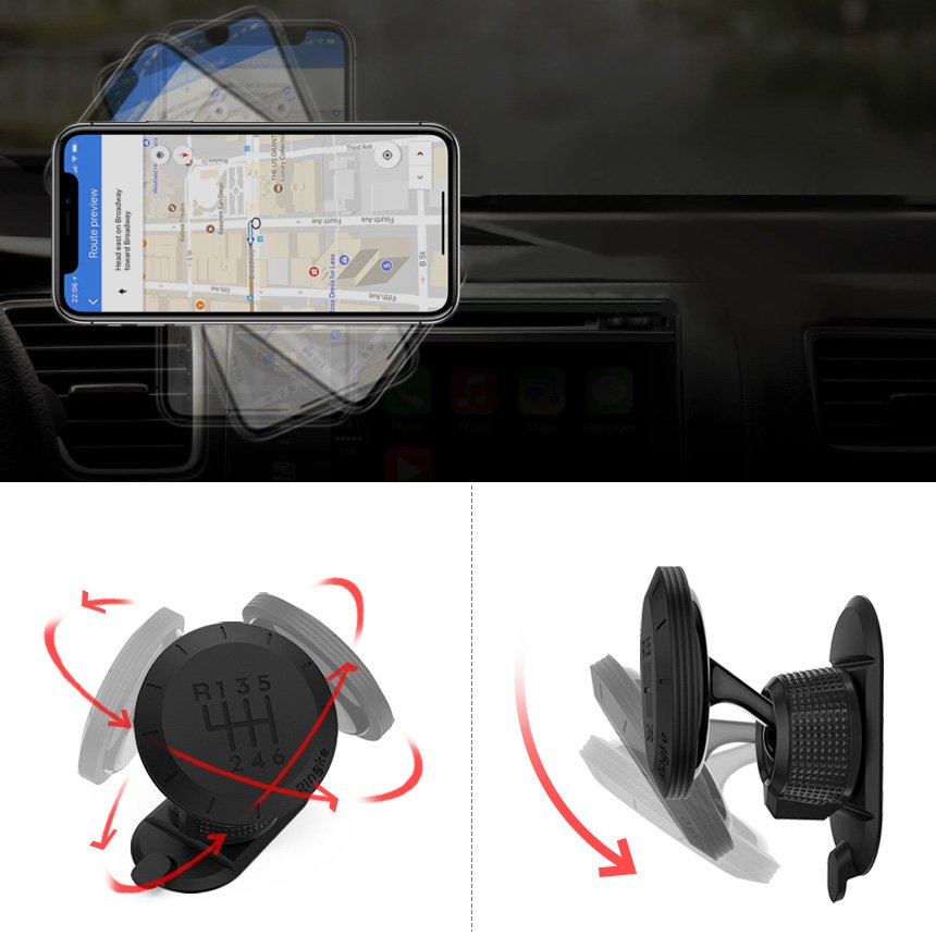 Ringke Gear Magnetic Car Mount, Universal, Black