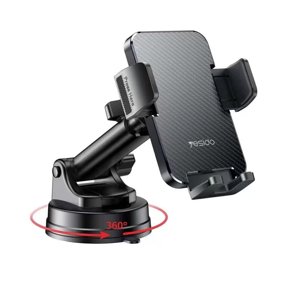Yesido C173 Car Holder, 4.7inch - 7.2inch, Black