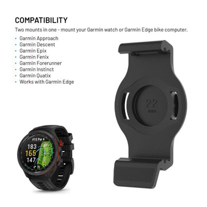Fixed Bicycle Mount for Garmin Watch 22mm / Edge Computer, Black