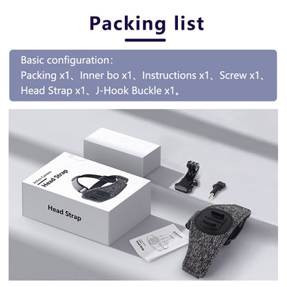 Techsuit JX-003 Sport Camera Head Mount for GoPro Series, Gray
