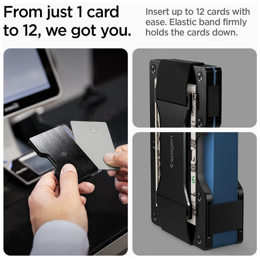 Spigen S RFID Protection Holder for Payment Cards, Black AMP02898