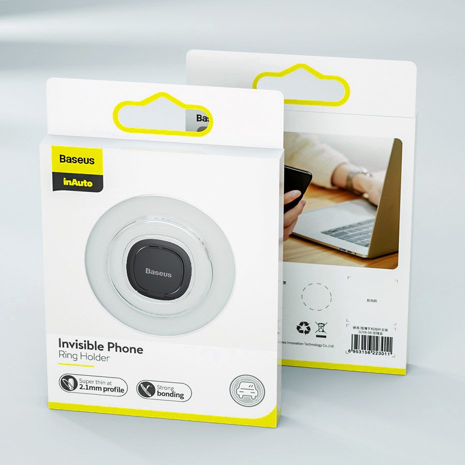 Baseus Invisible Ring Holder, Silver SUYB-0S