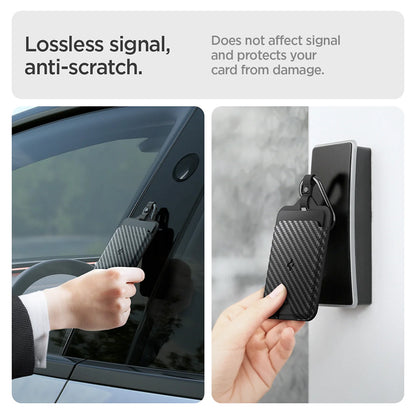 Spigen Holder for Payment Cards and Tesla Key Card, Set of 2 pieces, Black ACP08794