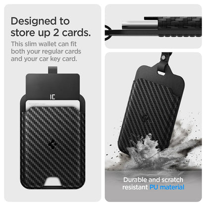 Spigen Holder for Payment Cards and Tesla Key Card, Set of 2 pieces, Black ACP08794