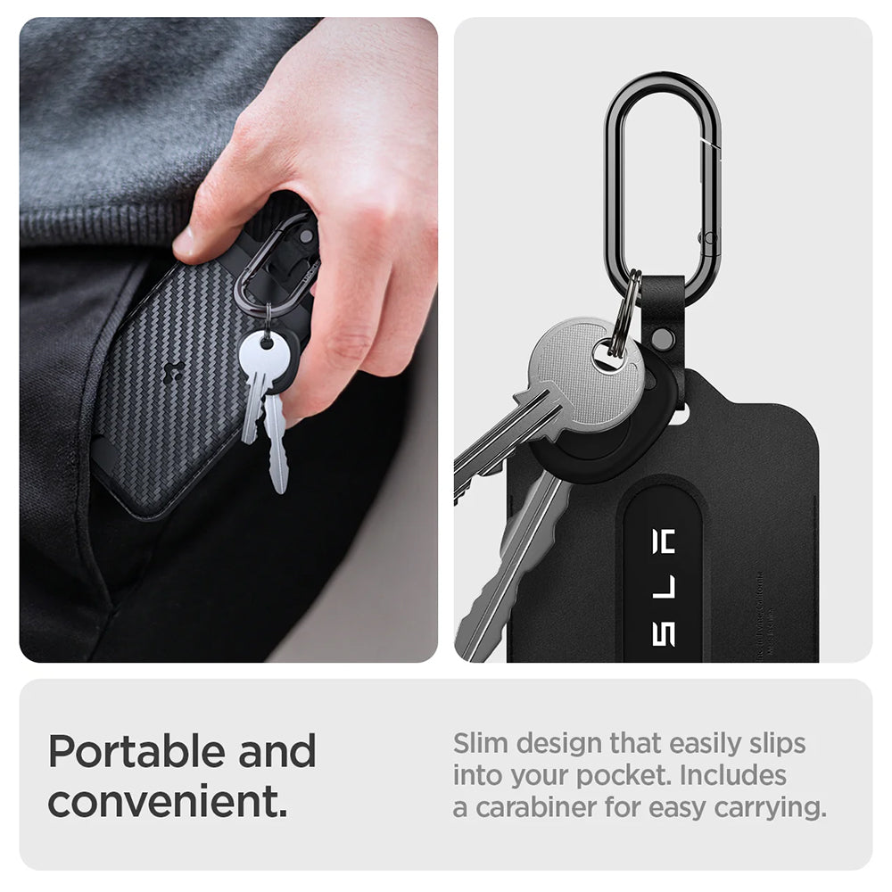 Spigen Holder for Payment Cards and Tesla Key Card, Set of 2 pieces, Black ACP08794