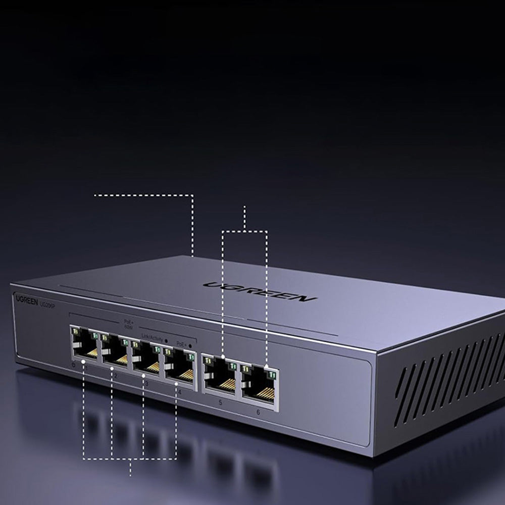 UGREEN CM741 Network Switch (35371EU), Gray