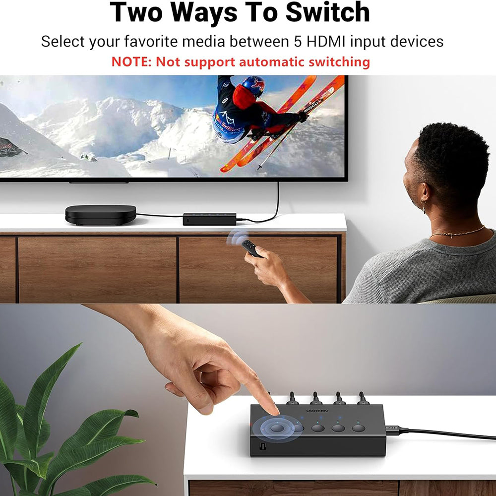 UGREEN CM568 HDMI Video Switch (90512), Black
