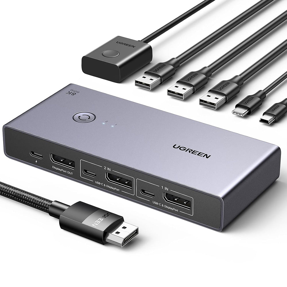 UGREEN CM695 DisplayPort Video Switch (25962), Black
