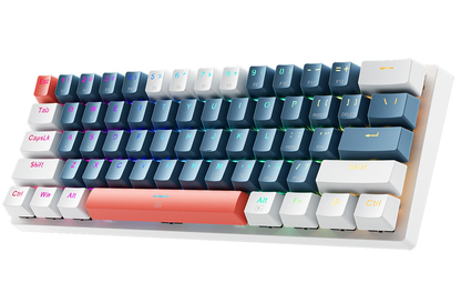 Wired USB Gaming Keyboard Machenike K500-B61 Mechanical, RGB, Blue White