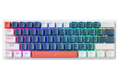 Wired USB Gaming Keyboard Machenike K500-B61 Mechanical, RGB, Blue White