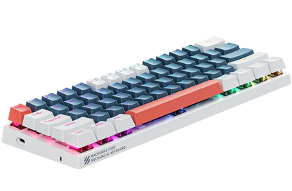 Wired USB Gaming Keyboard Machenike K500-B61 Mechanical, RGB, Blue White