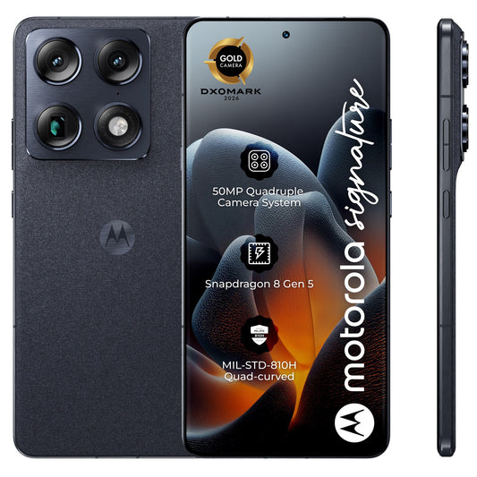 Motorola Signature 5G Mobile Phone, 512GB, 16GB, Pantone Carbon PBAB0002SE