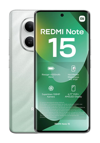 Xiaomi Redmi Note 15 4G Mobile Phone, 256GB, 8GB, Green MZB0MNPEU