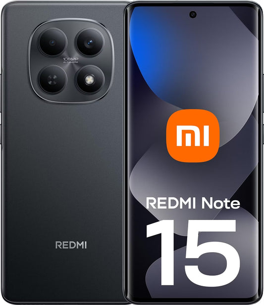 Xiaomi Redmi Note 15 4G Mobile Phone, 128GB, 6GB, Black MZB0M8GEU