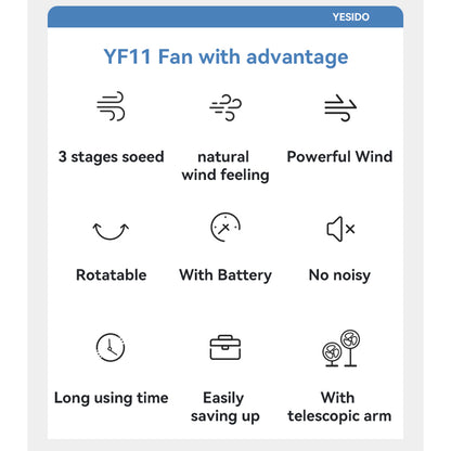 Yesido YF11 White Floor Fan