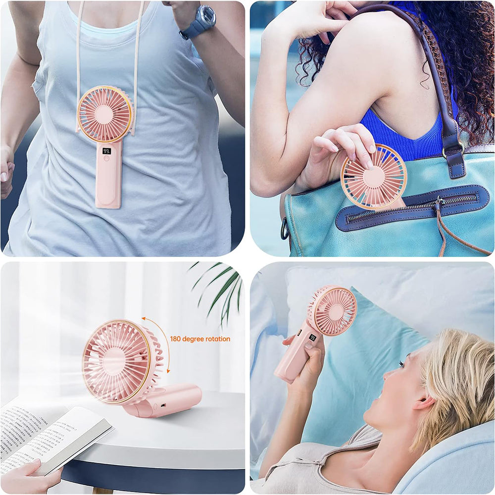 Techsuit M12 Portable Fan, Pink
