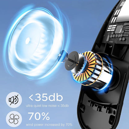 Techsuit S8 Portable Fan, Black